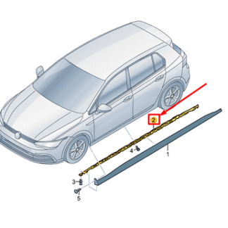 Vw Golf 8 Marşpiyel Tutucu 5H0853493A